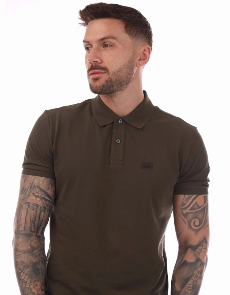 Stretch Piquet Logo Polo Shirt
