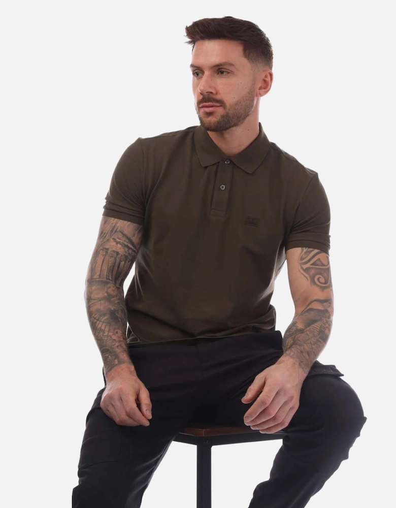 Stretch Piquet Logo Polo Shirt