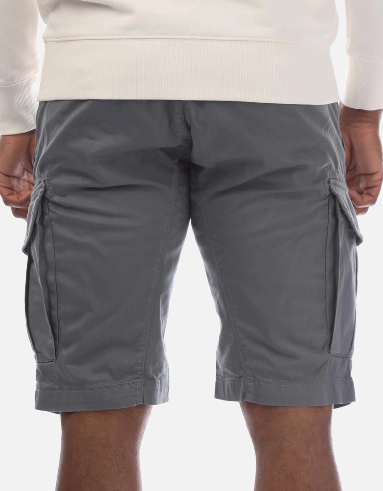 Stretch Sateen Cargo Shorts