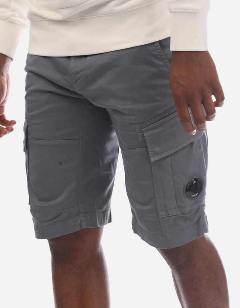 Stretch Sateen Cargo Shorts