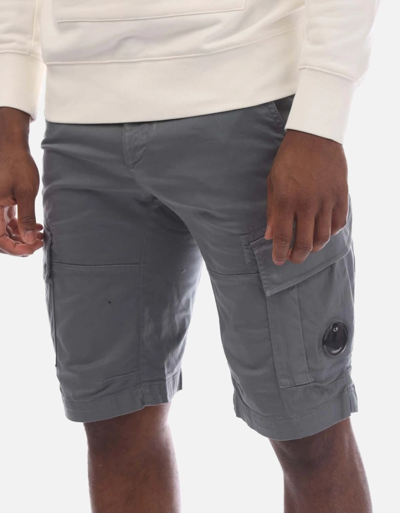 Stretch Sateen Cargo Shorts