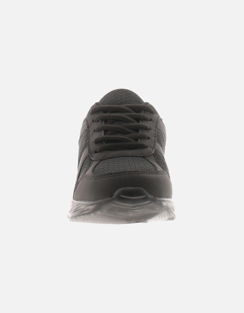 Junior Boys Trainers Cassian Lace Up Lightweight PE School Black UK Size