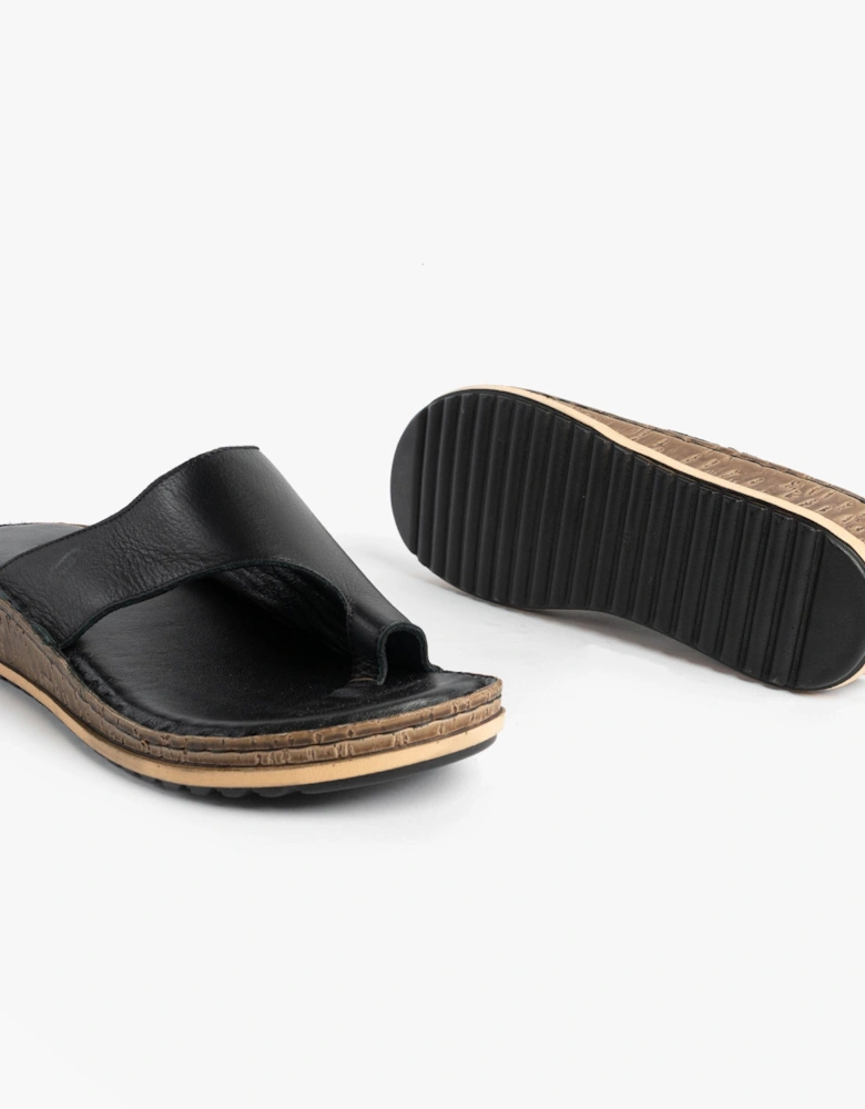 ELISSA Womens Toepost Sandals Black
