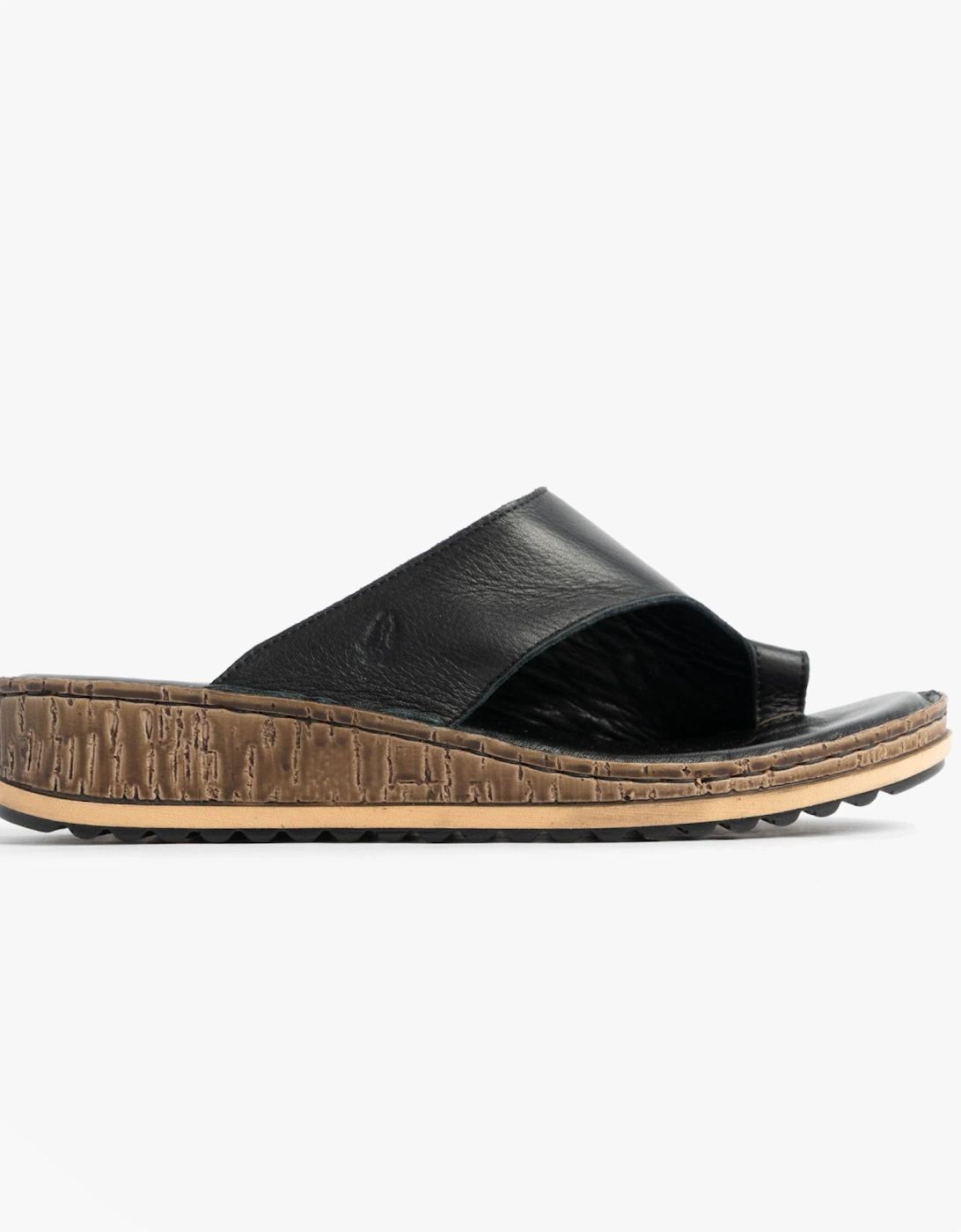 ELISSA Womens Toepost Sandals Black, 7 of 6