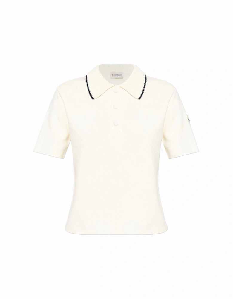 Womens Knitted Polo White