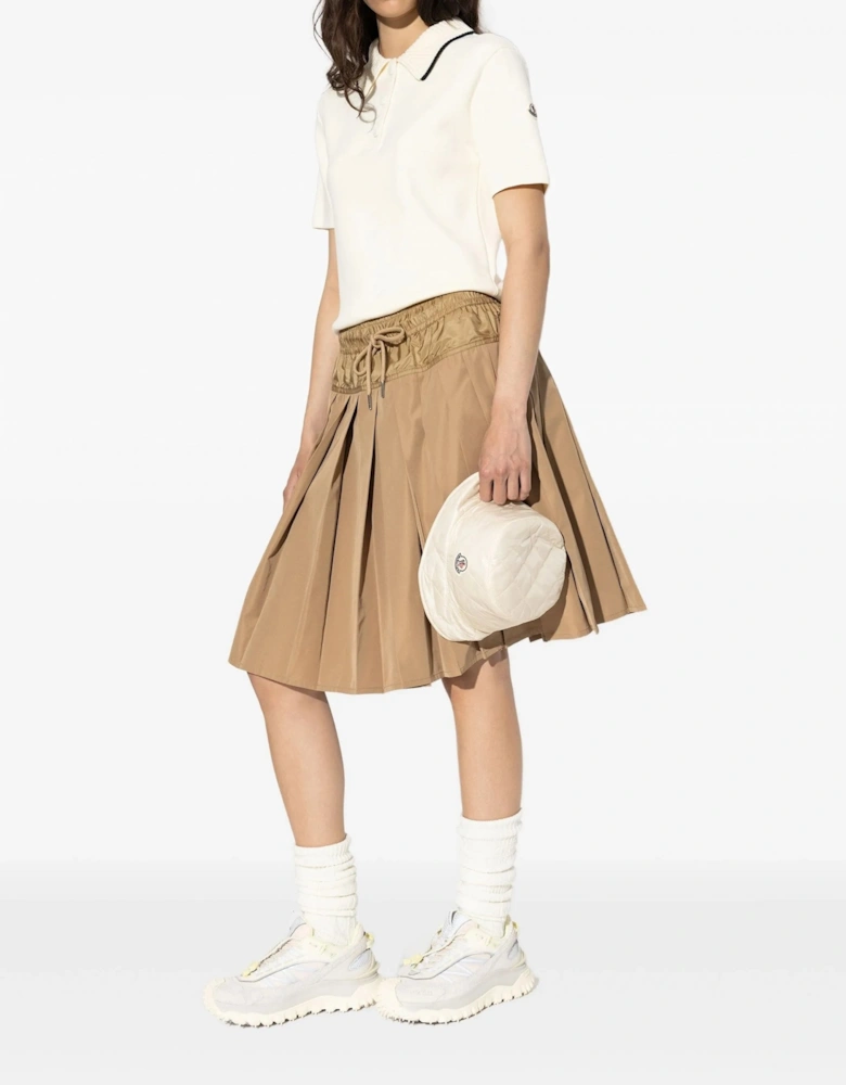 Womens Knitted Polo White