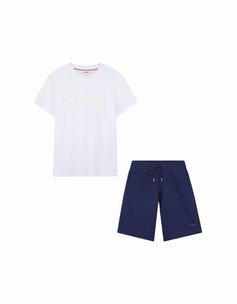 HUGO TEE & SHORT SET MEDIEVAL BLUE