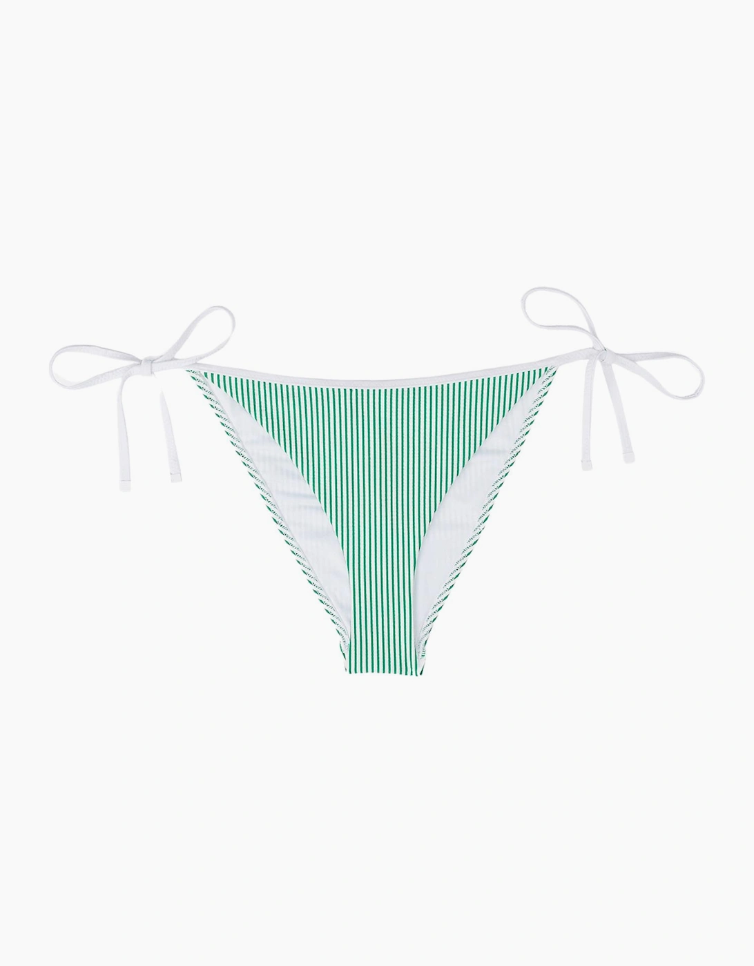 Tommy Hilfiger Women's Seersucker Stripe Bikini Bottoms, Radiant Green - Size: XS