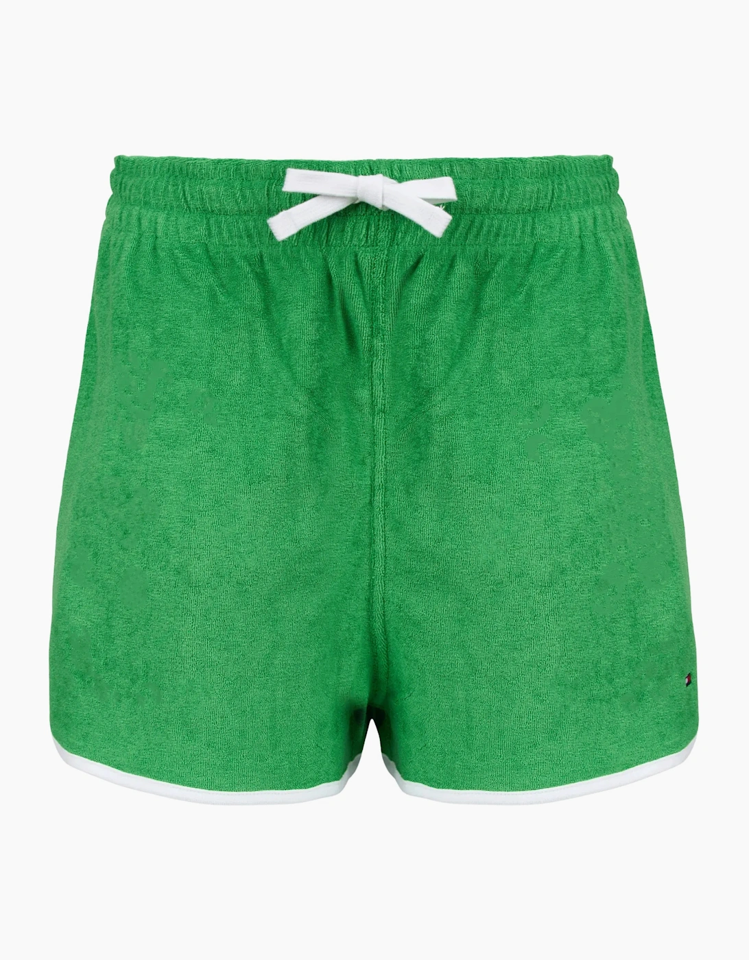 Tommy Hilfiger Tommy Hilfiger Women's Embroidered Flag Terry Shorts, Radiant Green
