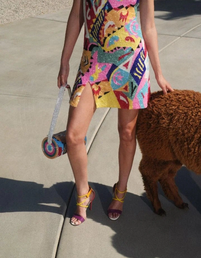 Boston Vibrant Hand-Beaded Dress
