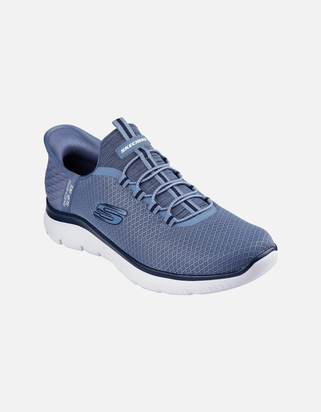 Men's Skechers Slip-ins: Summits - High Range Polyester Men's Slate Trainers - Blue - Size: 10