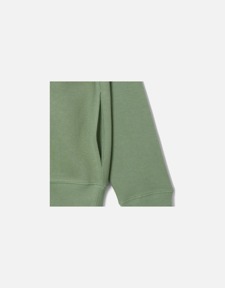 Zip-Up High Neck Interlock Sweatshirt Thyme