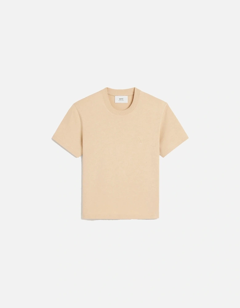 Embossed Logo T Shirt Beige