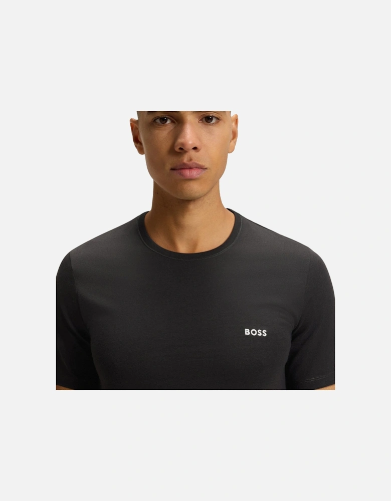 BOSS 3 Pack Cotton T-Shirts Black/Dark Grey/Khaki Green