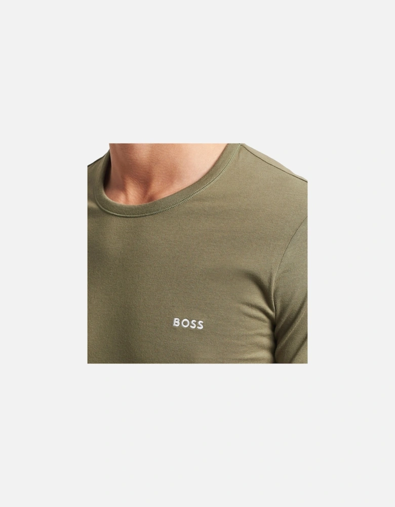 BOSS 3 Pack Cotton T-Shirts Black/Dark Grey/Khaki Green
