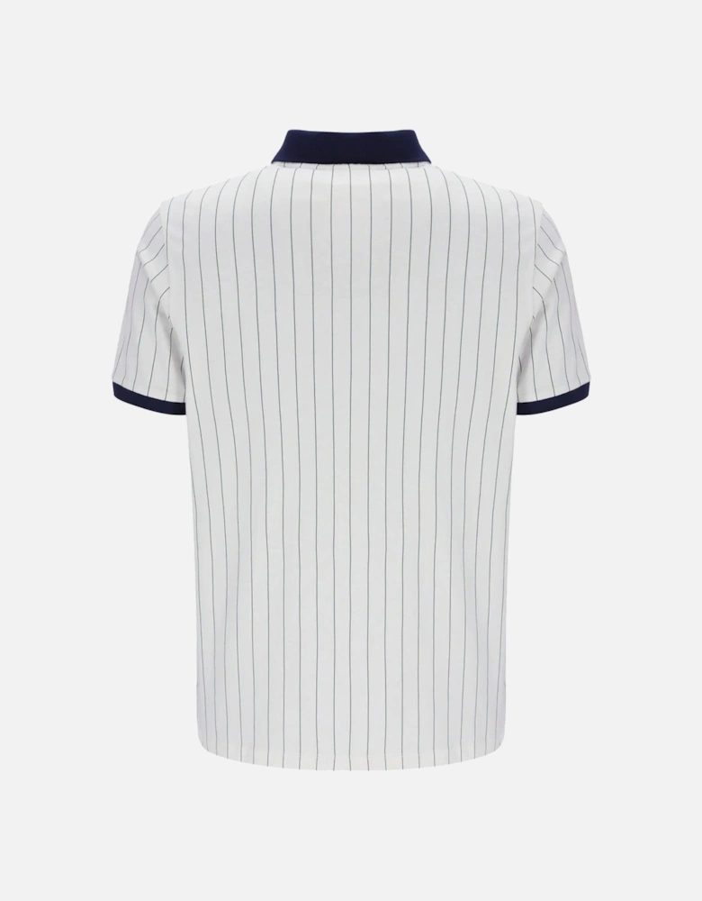 BB1 Classic Striped Polo Shirt White/Navy/Red