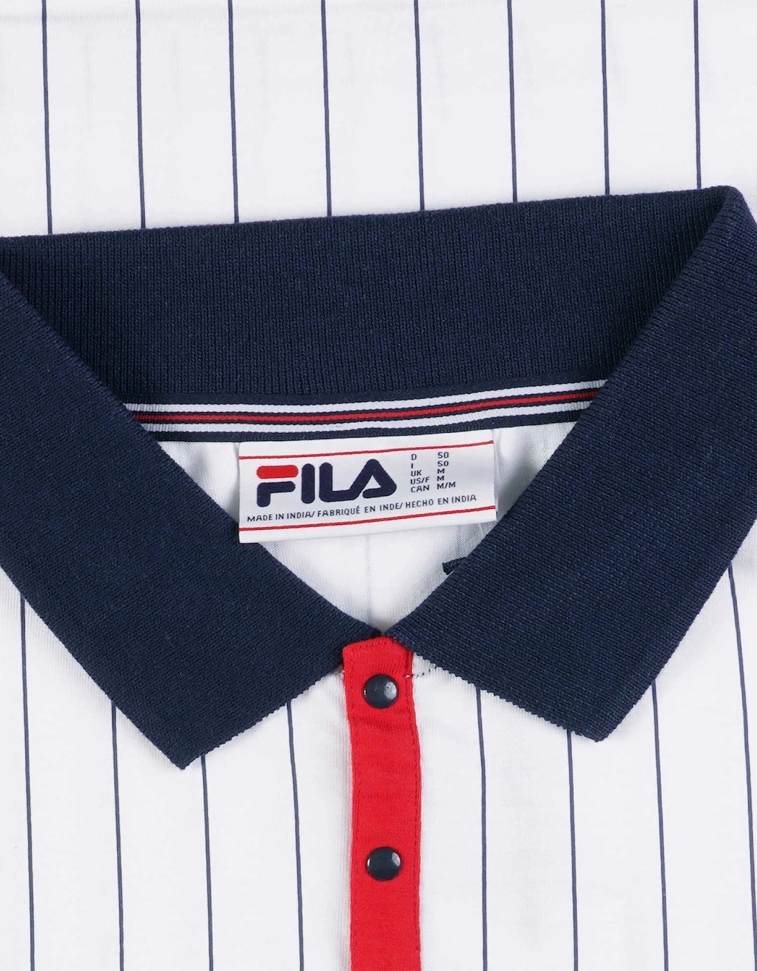 BB1 Classic Striped Polo Shirt White/Navy/Red
