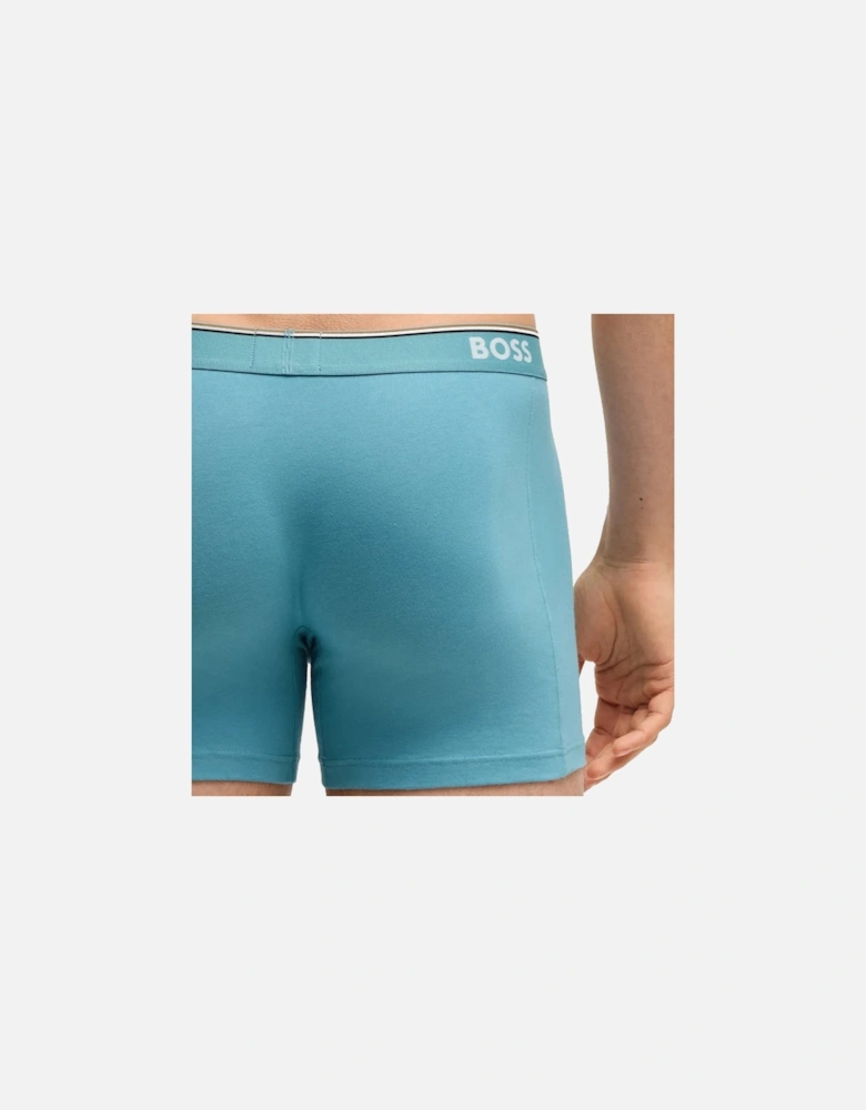 BOSS Cotton Stretch 3 Pack Boxer Briefs Black/Blue/Dark Grey