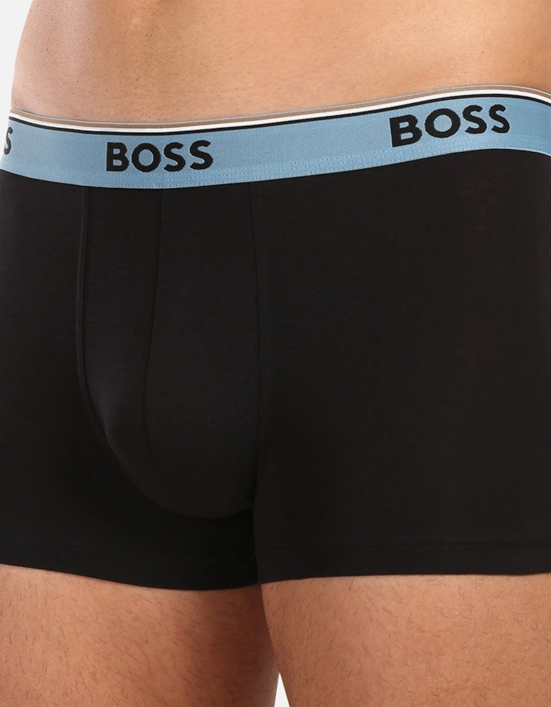 BOSS Cotton Stretch 3 Pack Power Trunks Black