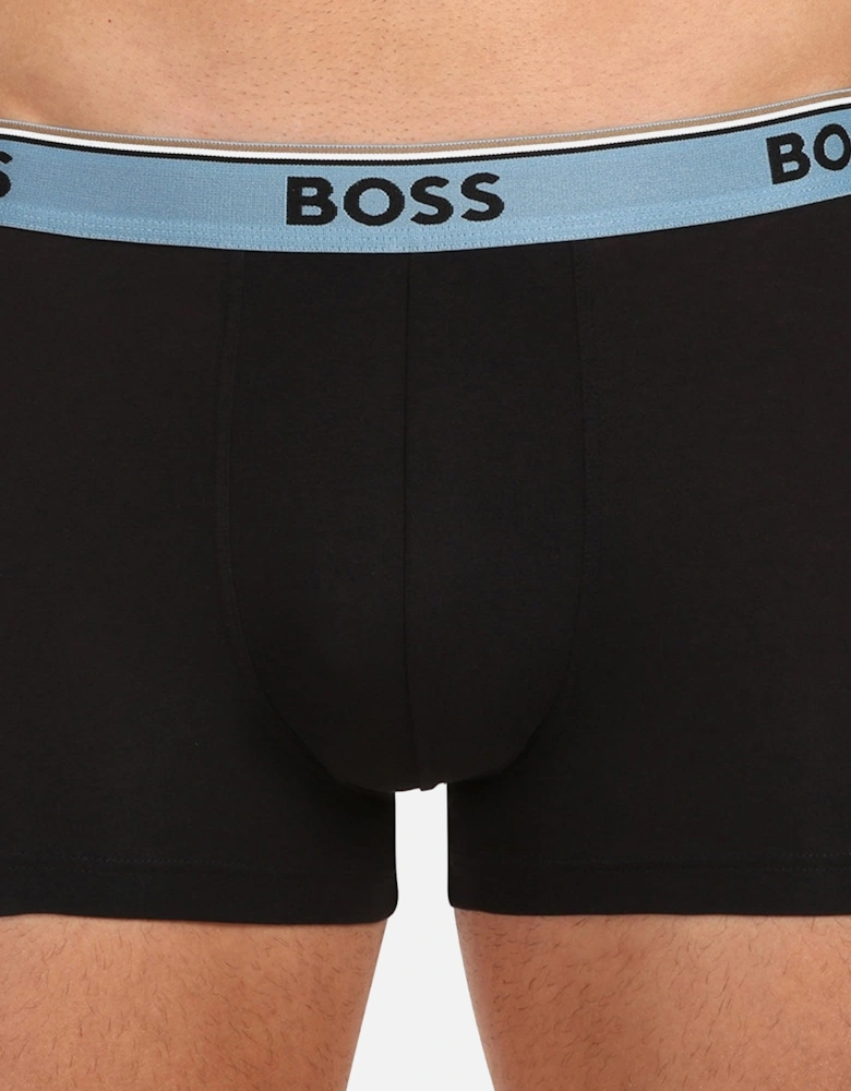 BOSS Cotton Stretch 3 Pack Power Trunks Black
