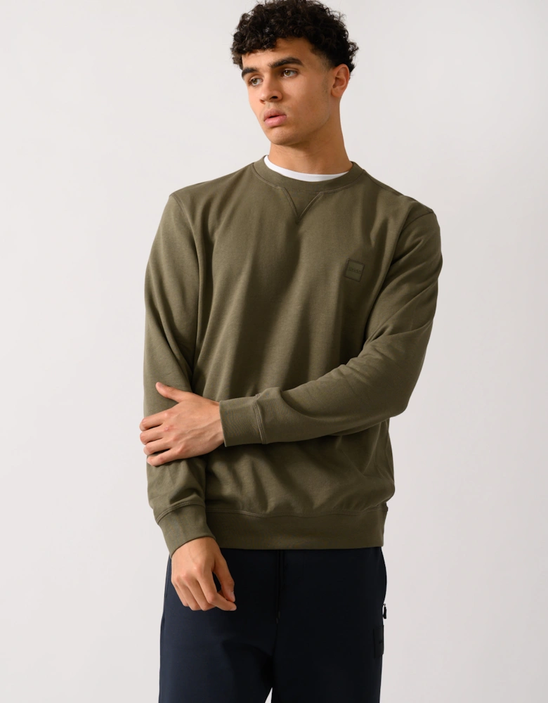 BOSS Orange Westart Mens Crew Neck Sweatshirt With Logo Patch