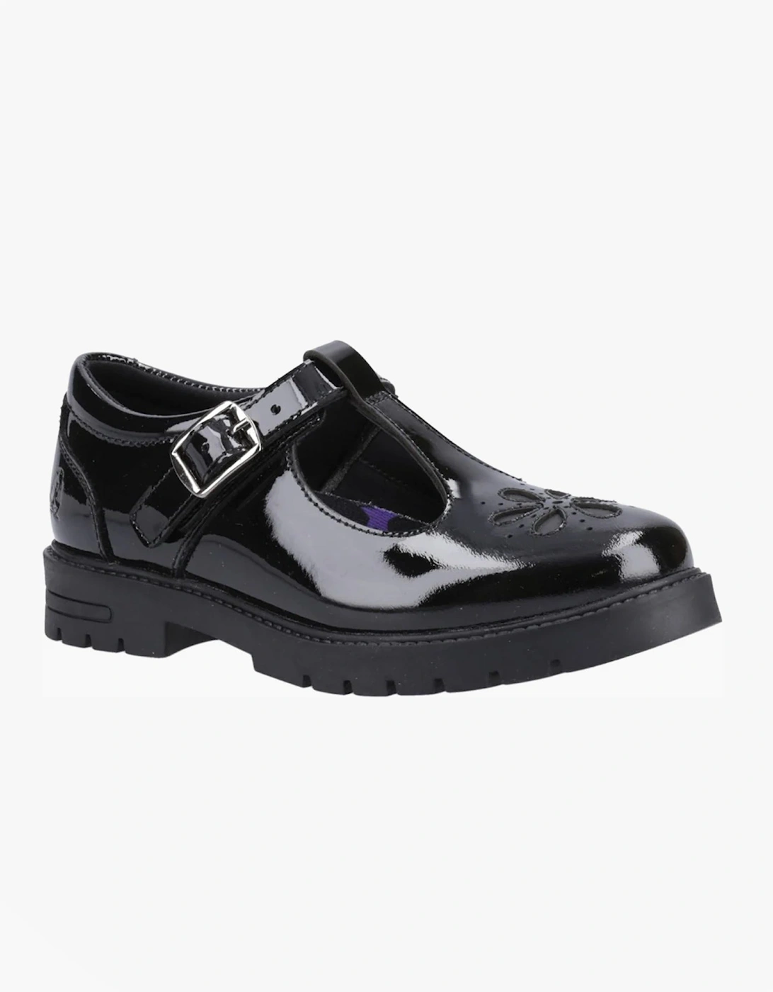 FIONA Girls Leather School Shoes Patent Black, 7 of 6