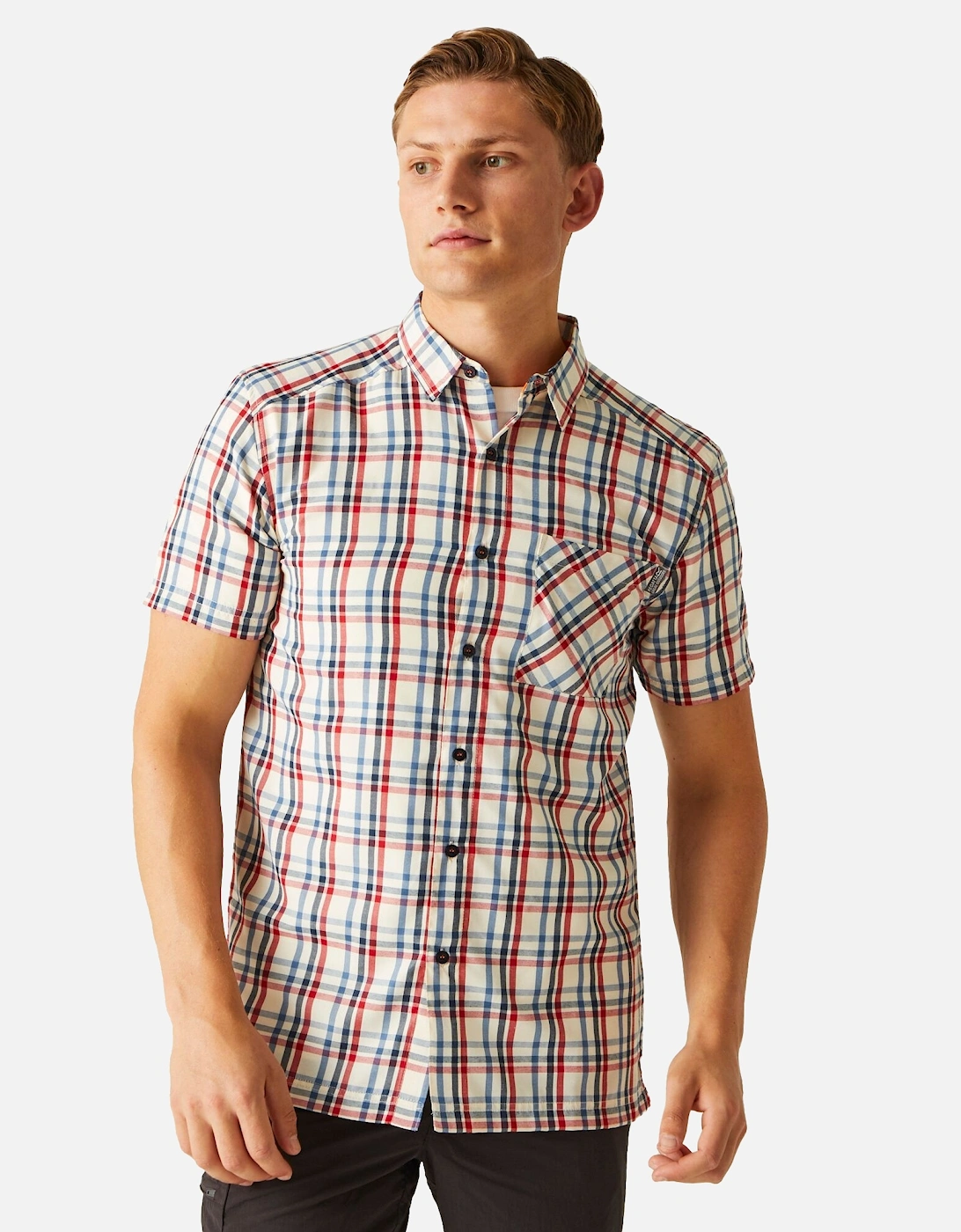 Mens Mindano VIII Patterned Short-Sleeved Shirt