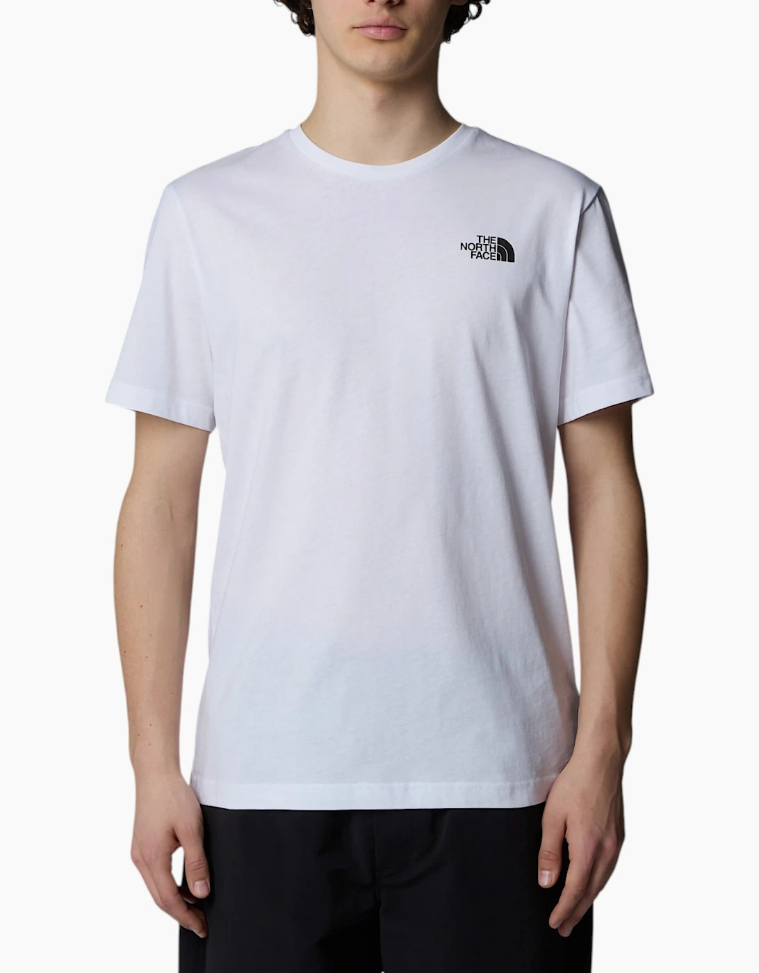 The North Face Men's White Redbox T Shirt Regular Fit Crew Neck Ss Summer Graphic Tee - Size: 38