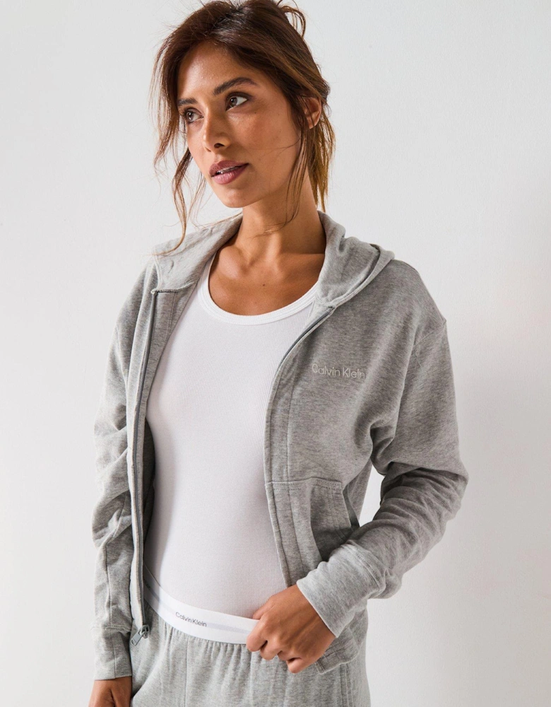 Full Zip Hoodie - Grey