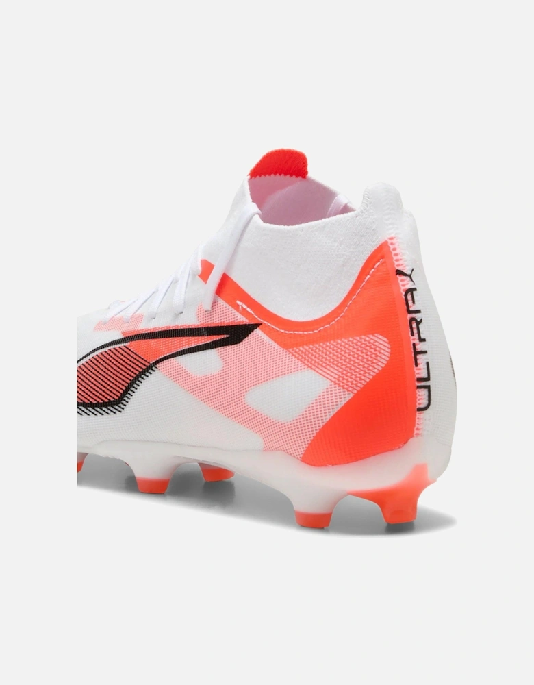 Mens Ultra 5+ Match Laceless Firm Ground Football Boots -white