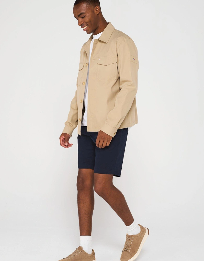 Cotton Nylon Overshirt - Natural