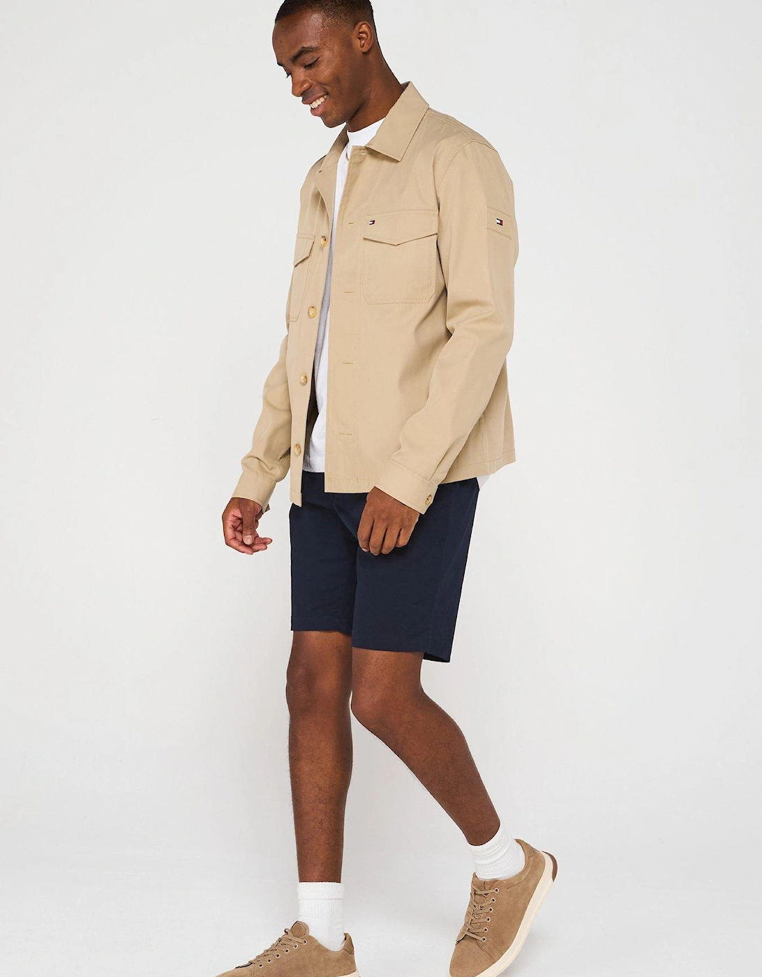 Cotton Nylon Overshirt - Natural