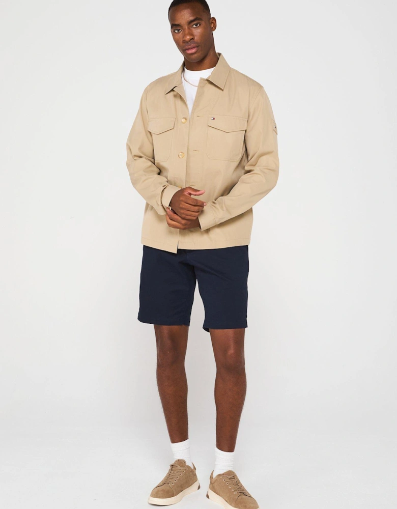 Cotton Nylon Overshirt - Natural