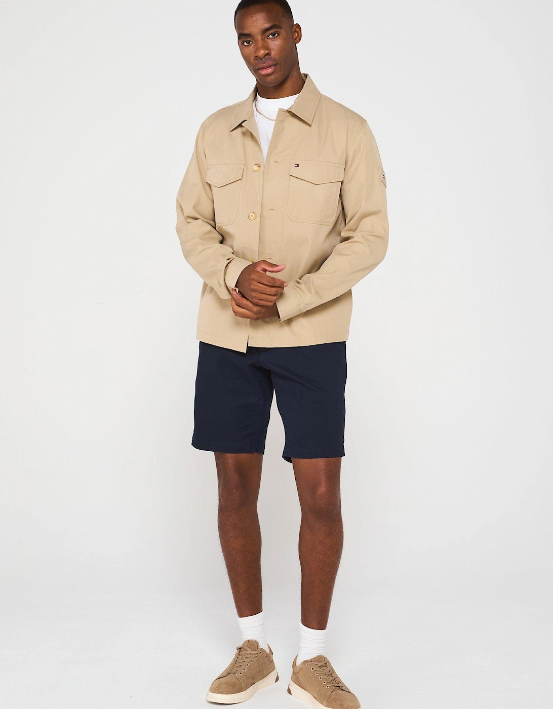 Cotton Nylon Overshirt - Natural