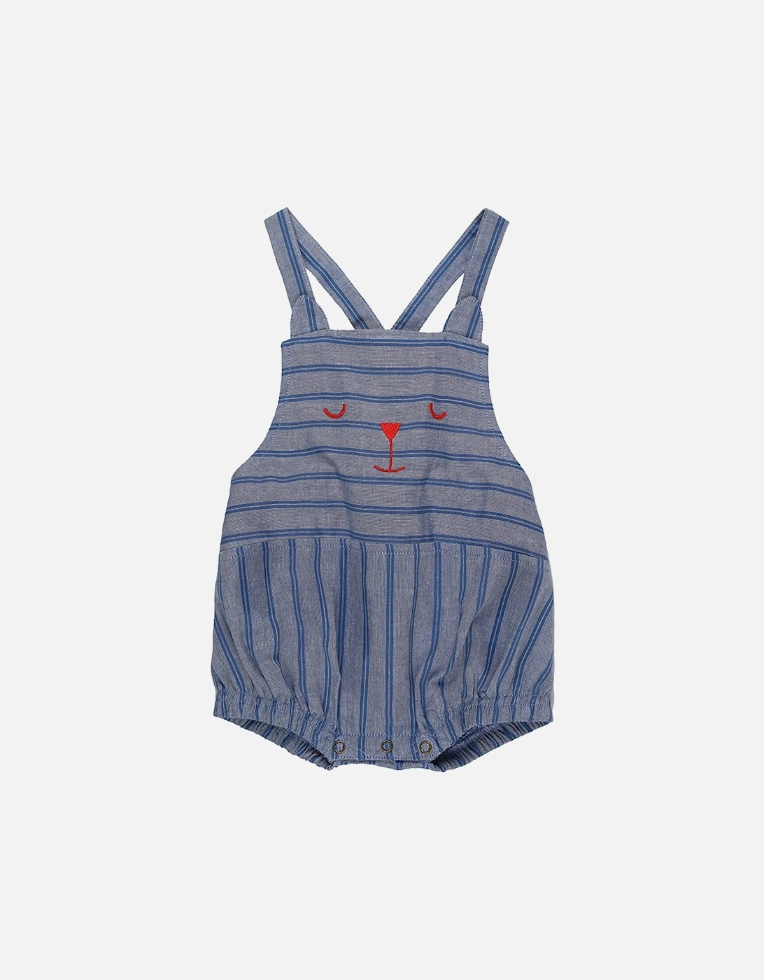 Baby Boys Stripe Print Romper - Blue, 2 of 1