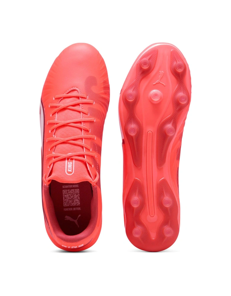 Mens King Match Firm Ground Football Boots - Red - Red