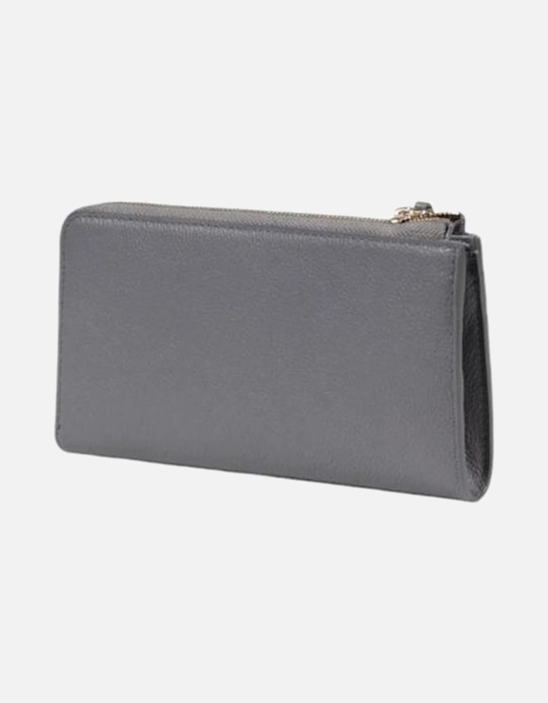Leather Wallet with Multiple Card Slots Women - Gray