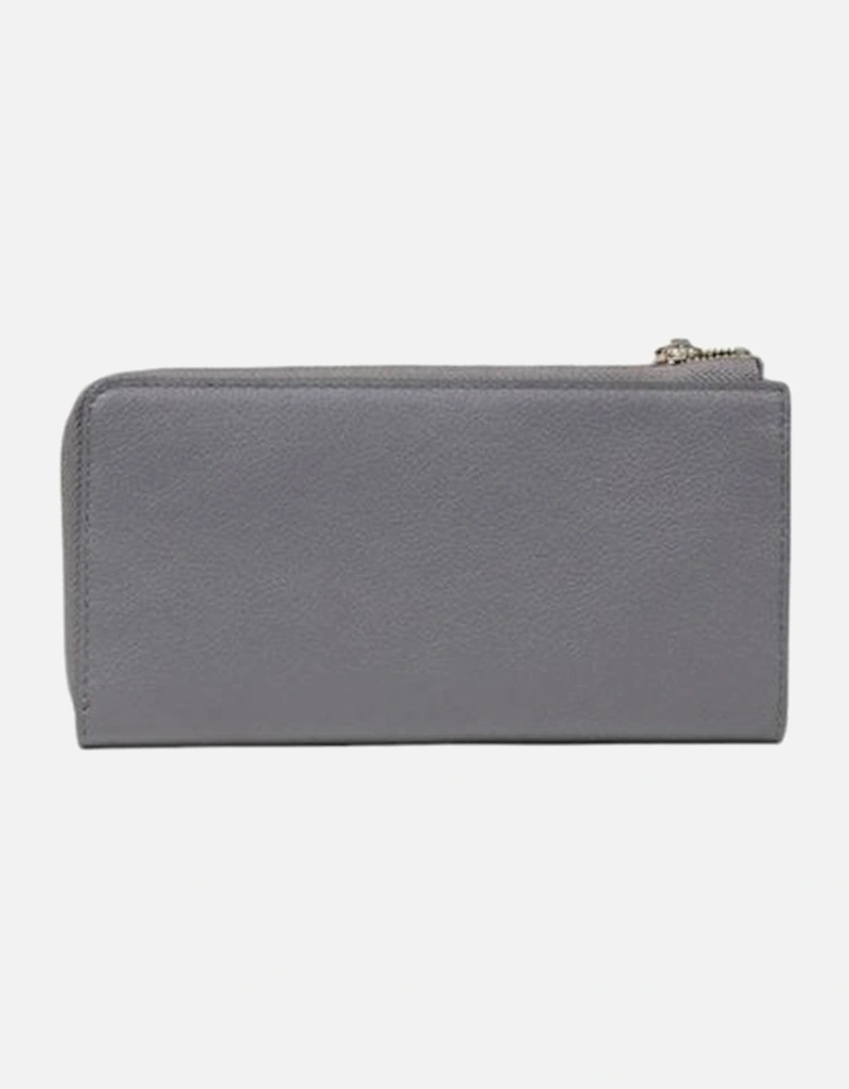 Leather Wallet with Multiple Card Slots Women - Gray