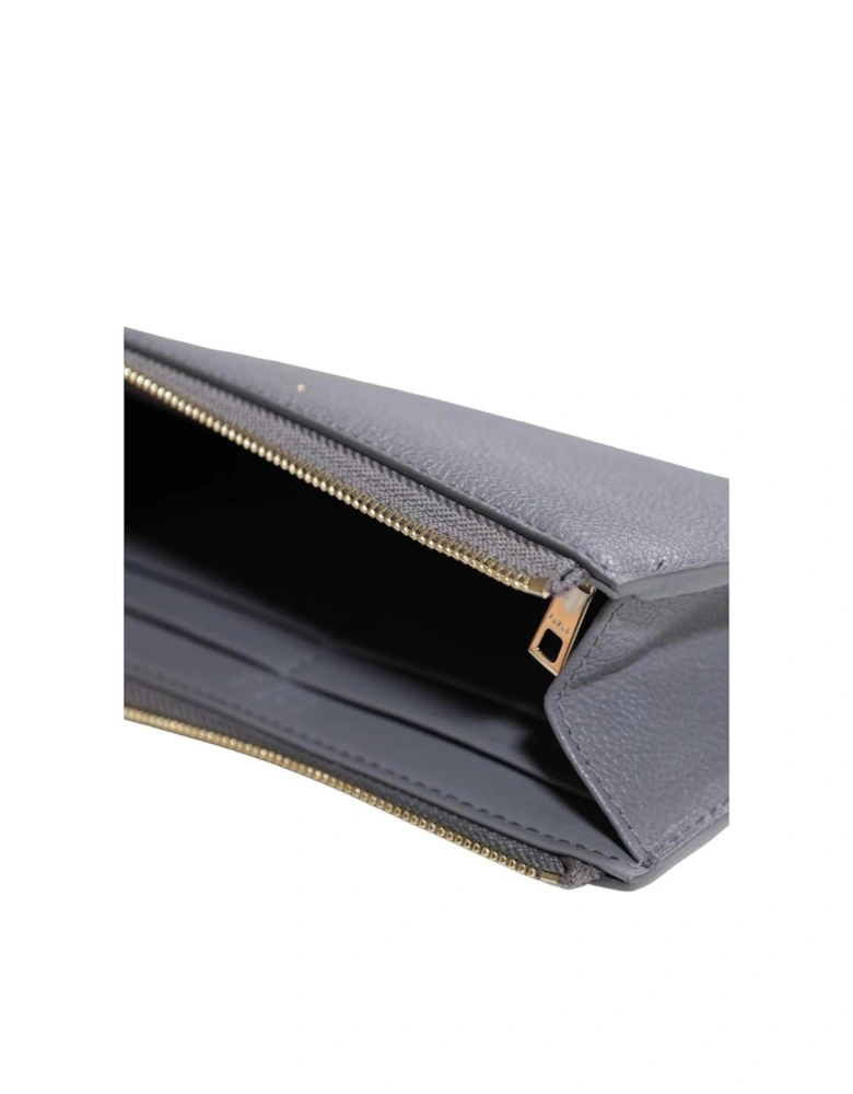 Leather Wallet with Multiple Card Slots Women - Gray