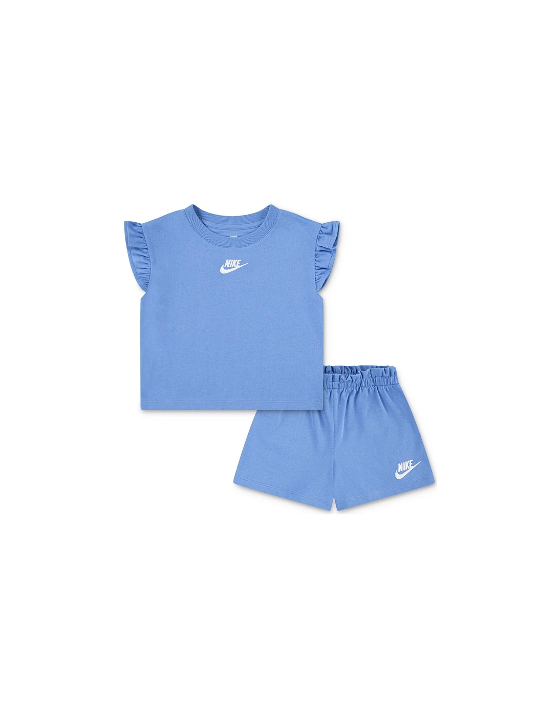 Kids Girls Ruffle Shorts And T-Shirt Set - Blue, 2 of 1