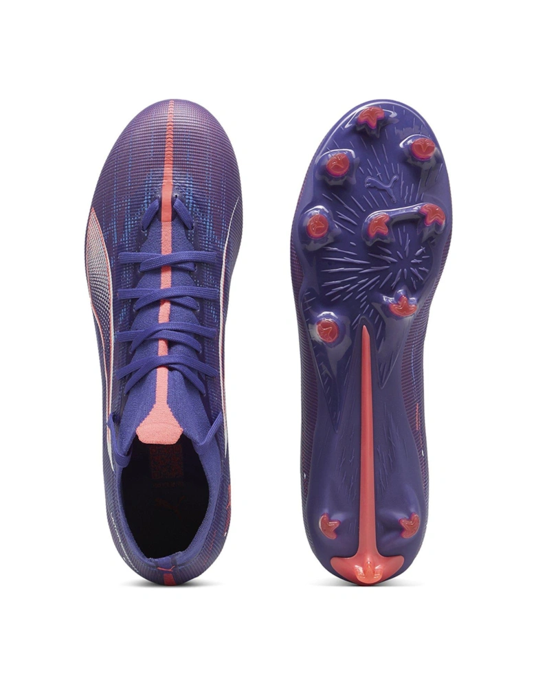 Mens Ultra 5+ Match Laceless Firm Ground Football Boots - Blue