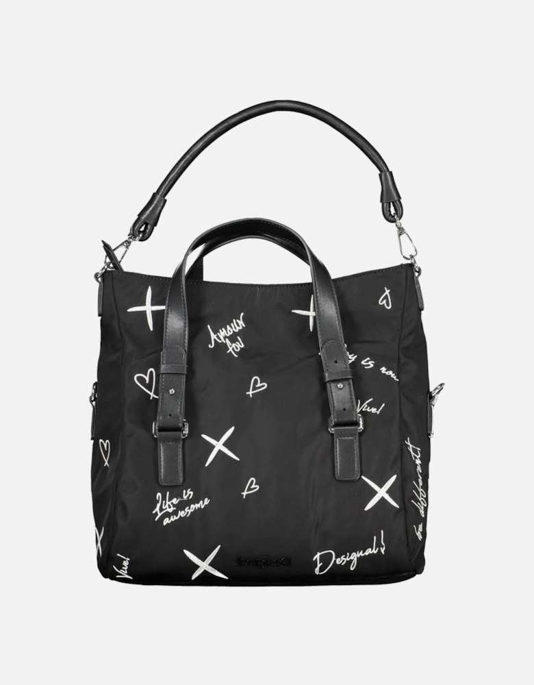 Exquisite Embroidered Handbag with Removable Handles and Adjustable