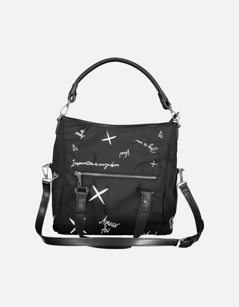 Exquisite Embroidered Handbag with Removable Handles and Adjustable