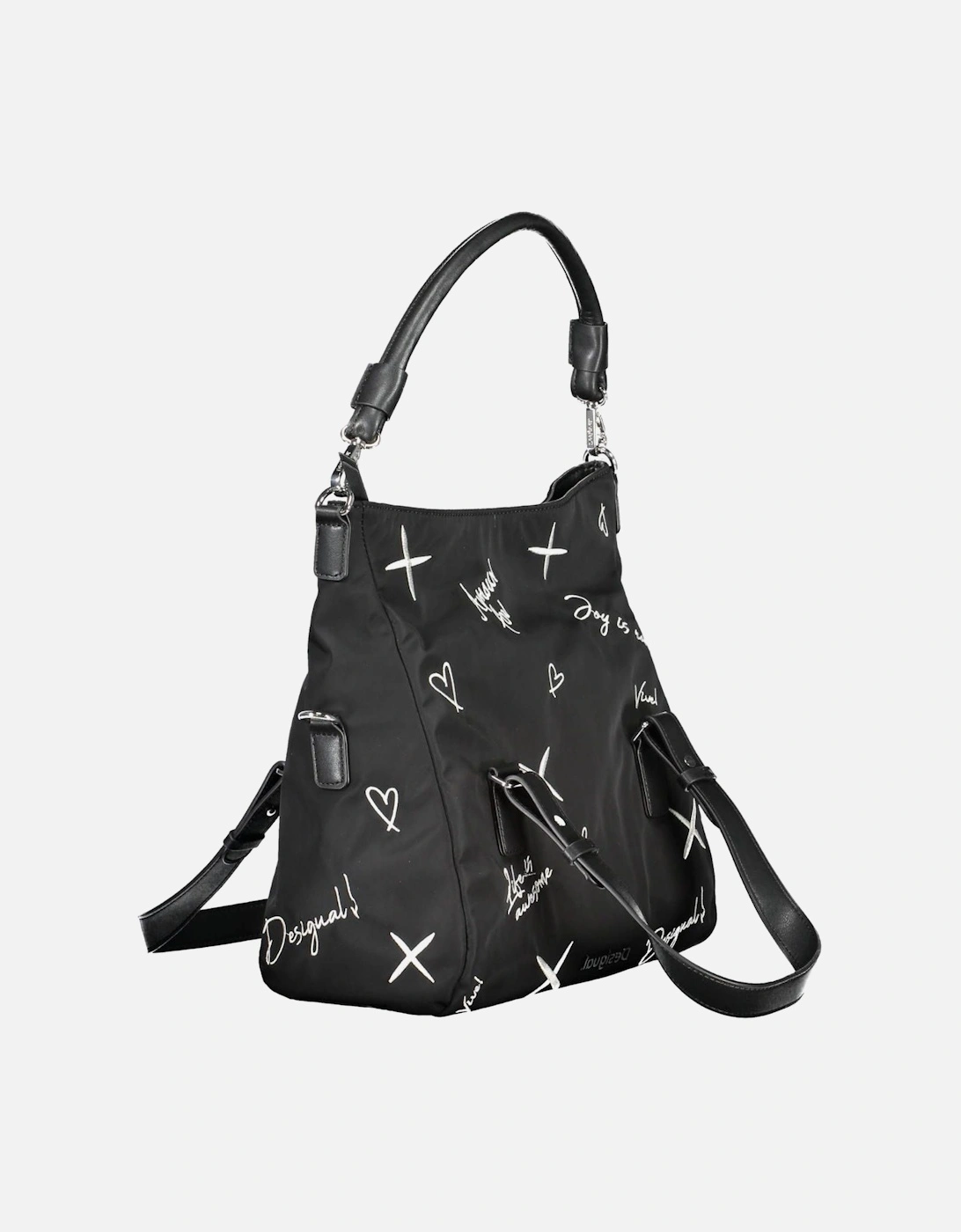 Exquisite Embroidered Handbag with Removable Handles and Adjustable