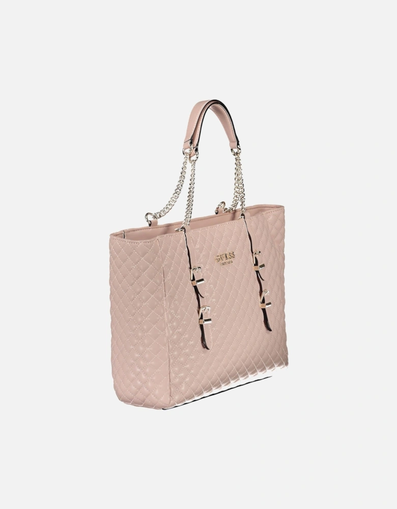 Chic Chain Handle Shoulder Bag with Spacious Interior and External