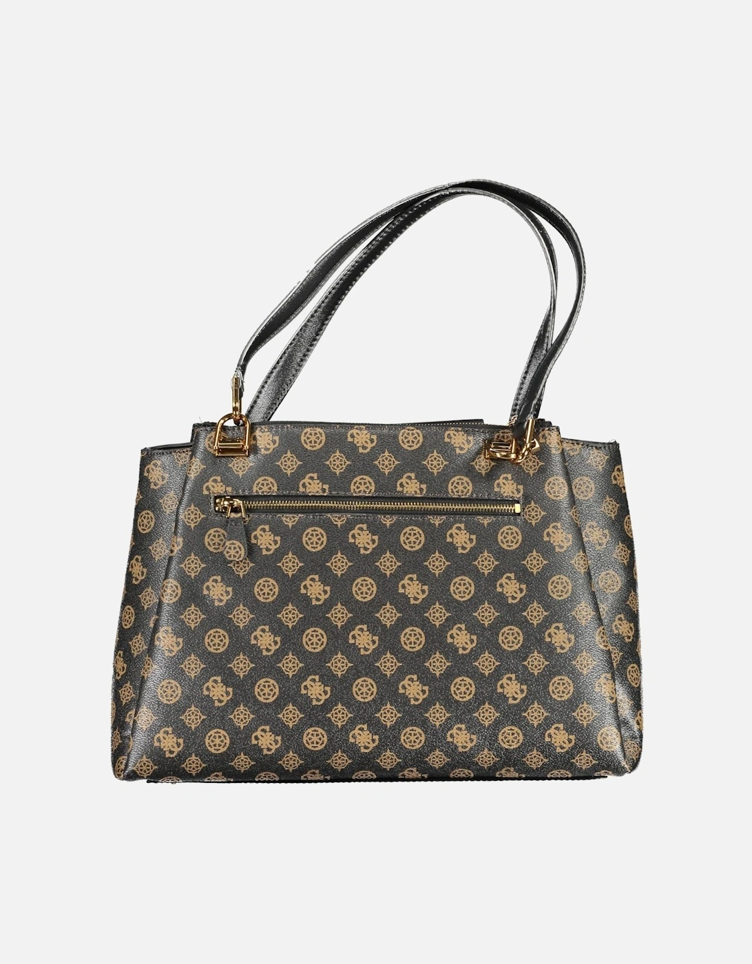 Functional Three-Compartment Shoulder Bag with Contrasting Details