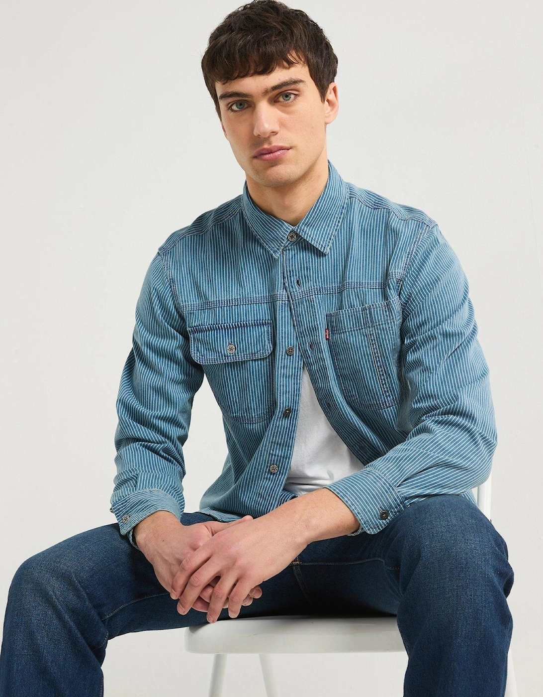 Auburn Worker Denim Shirt - Blue