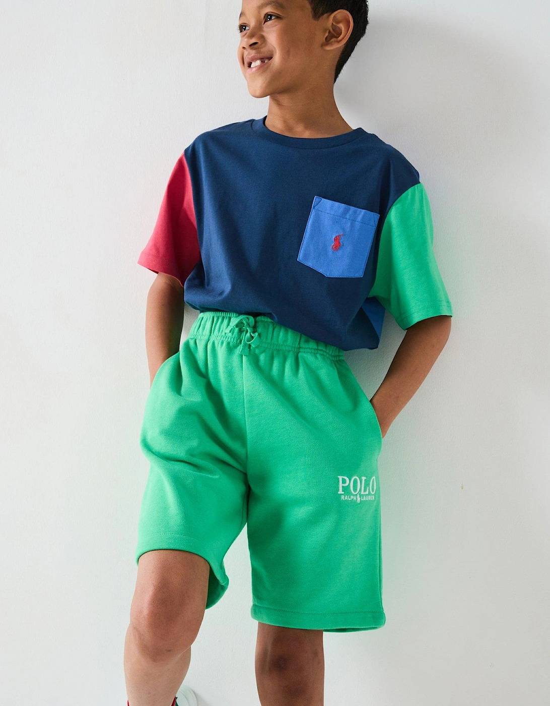 Boys Colour Block Short Sleeve T-shirt - Navy, 5 of 4