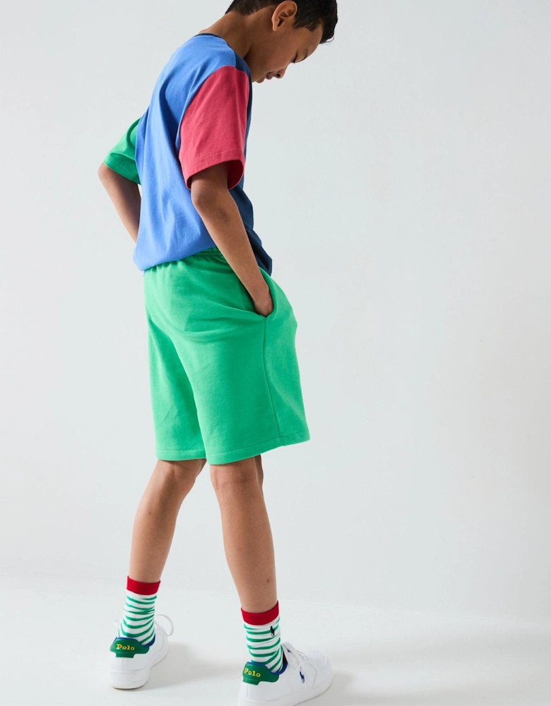 Boys Colour Block Short Sleeve T-shirt - Navy