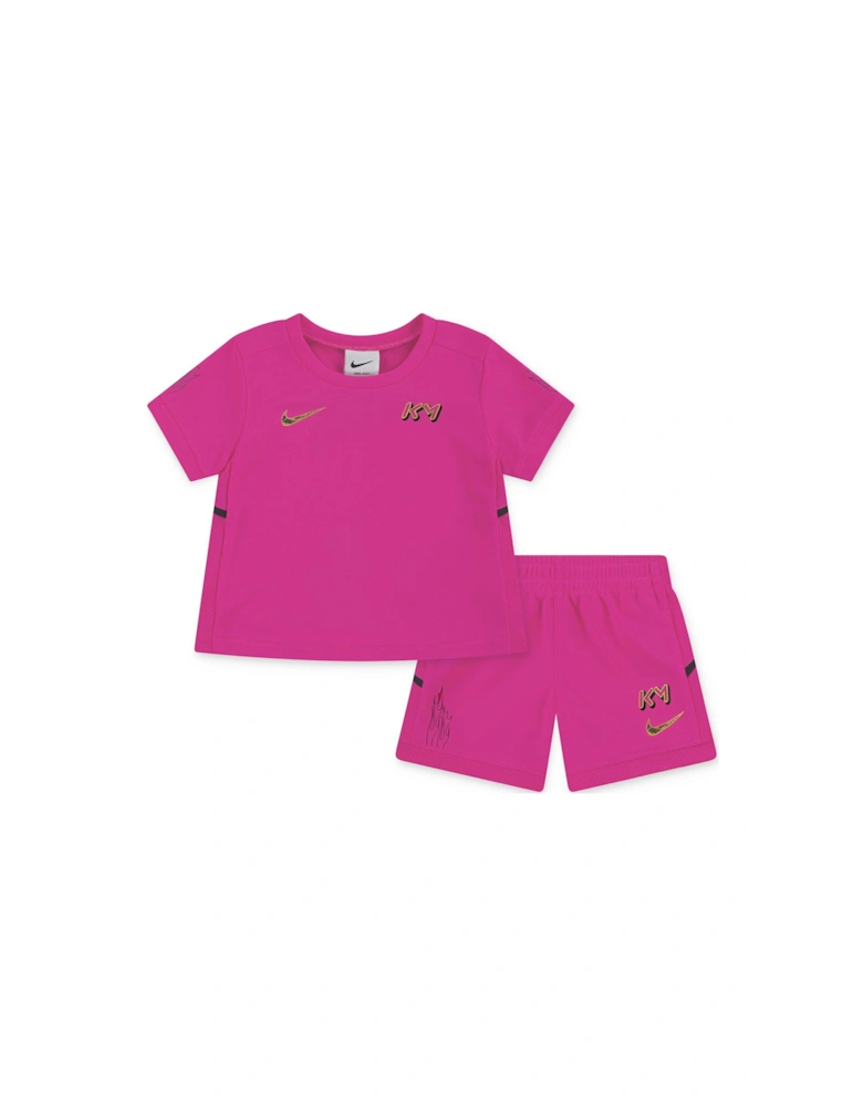 Kids Boys Dri-Fit Mbappe Shorts And T-Shirt Set - Pink